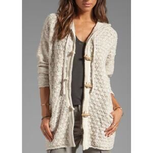 Free People Size Medium Turn Up the Sun Toggle Cardigan Sweater Coat